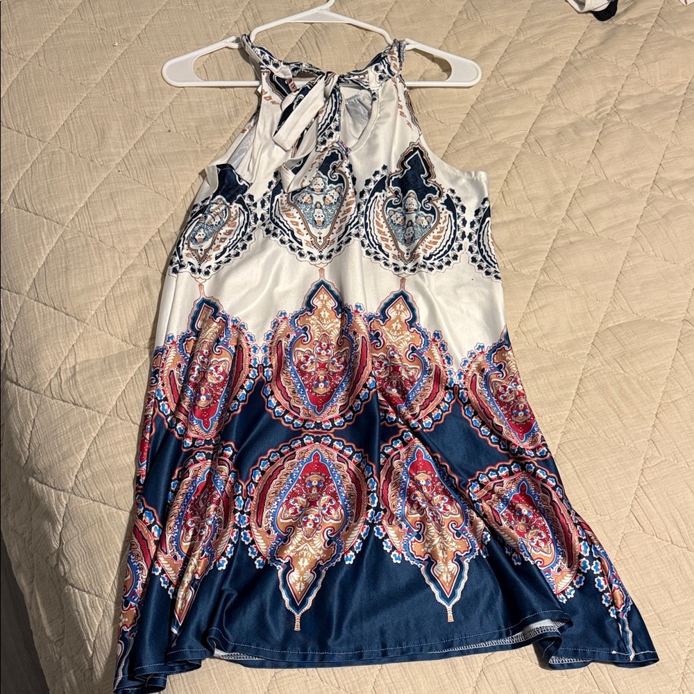 Bohemian Paisley Halter Dress